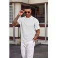 thumbnail image 3 of COOFANDY Men' T-Shirt Short Sleeve Crew Neck Textured Shirts Classic Knit Pullover Tees, 3 of 6