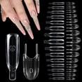 thumbnail image 6 of Nail Forms, Dual‑Layer Quick Acrylic Press-on Nails Extension Molds, Clear Reusable No‑paper‑tip Manicure Tools, Multi‑Size Nail Art Molds for Builder Gel DIY & Professional Salon Nail Making, 6 of 6