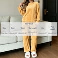 thumbnail image 3 of Gamivast Winter 2 Piece Sets for Women Fleece Long Sleeve Crewneck Top Pants Sleepwear Cozy Loungewear Winter Warm 2 Piece Sweatsuit, 3 of 7