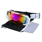 AGPTEK Ski goggles Anti-fog Colored Double Lens adult snowboard Electroplating Lens Winter Sports Goggles Orange Red