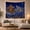 Carriage Flying, variant on Golden Carriage Flying Over a Christmas Village, Dreamy Fantasy Style for Festive Decor Lovers, Festive Wall Art, Christmas Gift, Tapestry Wall Hanging for Living Room and Entryway