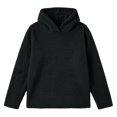 thumbnail image 4 of COMVALUE Men Solid Color Pullover Hoodie Soft Fuzzy Plush Fabric Long Sleeve Loose Fit Casual Hooded Sweatshirt for Everyday Outfits, 4 of 5