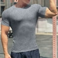 thumbnail image 4 of cllios Men's Muscle Shirts Slim Fit Short Sleeve Workout T-Shirt Gym Active Athletic Tees Summer Crewneck Fitness Tee Shirts, 4 of 8