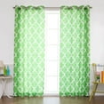 thumbnail image 1 of Best Home Fashion Oxford Basketweave Moroccan Print Curtains, 1 of 7