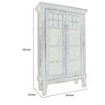 thumbnail image 4 of 2 Door Bookcase with 3 Removable Shelves and Windowpane Design  Oak Brown, 4 of 4