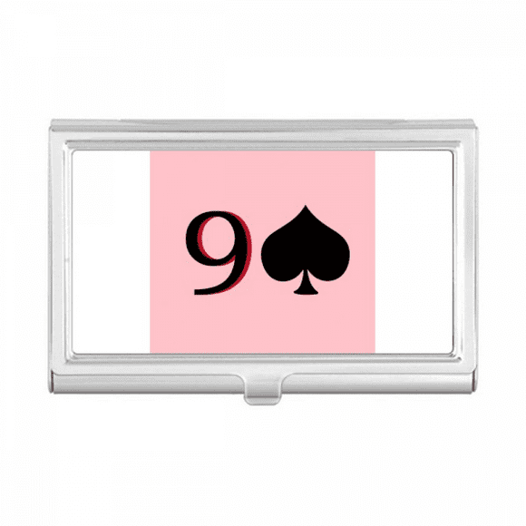 Peace Spade 9 Poker Business Card Holder Case Pocket Box Wallet