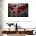 thumbnail image 3 of Elephant Stock Boulder World Map Wall Art - Horizontal Canvas Wall Art - Living Room Wall Decor - Map Canvas - Black And Gray Decor - 36" x 24", 3 of 8