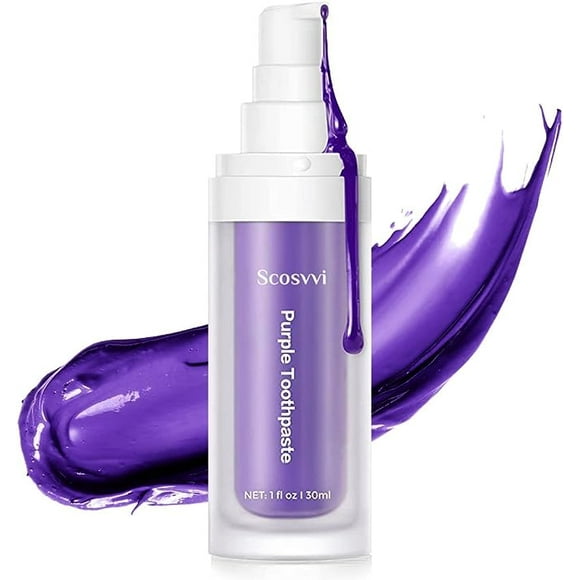 V34 Purple Teeth Whitening Toothpaste: Color Corrector & Stain Remover
