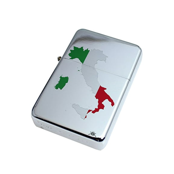 KuzmarK Silver Windproof Flip Top Lighter -  Italy