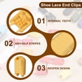 thumbnail image 3 of Uxcell Zipper Pull Cord Lock, Plastic Shoe Lace End Clips for Various Uses Beige, 3 of 7