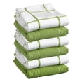 thumbnail image 2 of T-fal Solid and Check Parquet Kitchen Towel, Six Pack, Green, 2 of 7