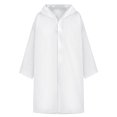 thumbnail image 1 of MIASHUI Raincoats EVA Rain Poncho Lightweight Waterproof for Adult Reusable,White,One Size, 1 of 6