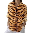 thumbnail image 2 of YLHFASHION Chemise à Imprimé Floral Rétro pour Femmes, Imprimé Géométrique Abstrait, Chemise à Imprimé Artistique, Chemise Décontractée à Imitation Ligne, Col en V, jusqu'à 50 % de Rabais, Chemises pour Femmes, 2 of 4