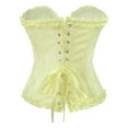 thumbnail image 5 of JFGHDG Cordet Top Vintage Corset Bustier Corset Women Corset Women Corset Tank Tops for Women Corset Halter Top Light Yellow 2xl, 5 of 6