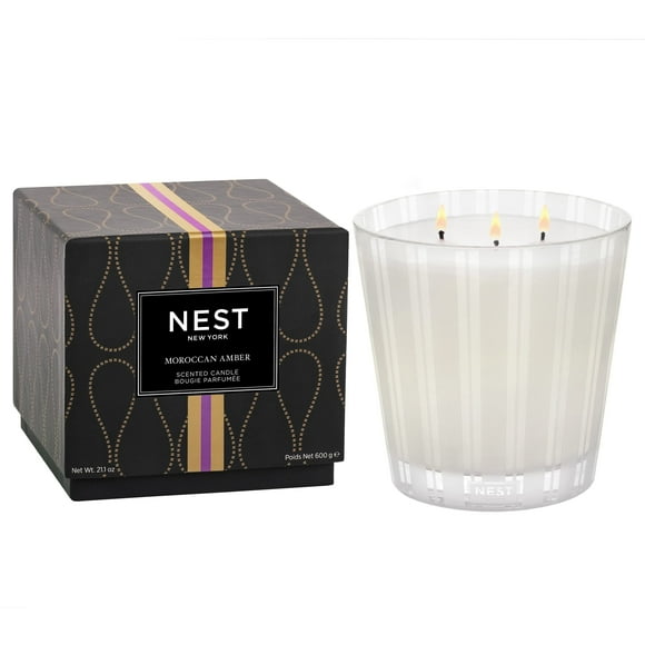 Candle NEST Fragrances NEST03MA003 Ámbar marroquí de 3 mechas, 625 ml
