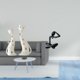 thumbnail image 2 of Escultura De Gato Pensante, Moderna Y Abstracta, Estatua De Pareja De Animales, Regalo De Boda único, Adorno De Mesa Para Comedor O Estantería, 2 of 8