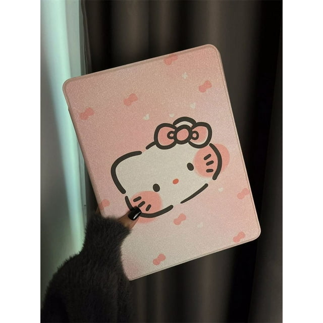 Cartoon Sanrio Hello Kitty iPad Case For iPad 2022 Pro 11 12.9 Air 5 4 10.9 8th 9th 10th Gen Mini 4 5 6 Rotation Acrylic Cover Gift Festivals