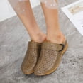thumbnail image 4 of IUJSOY Clogs for Women Mules Shoes Comfortable Arch Support Closed Toe Sandals Wedge Slip on Shoes, 4 of 8