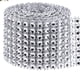 thumbnail image 3 of Cinta de malla de diamantes de imitación brillantes de 1 yarda para boda. Plata, 3 of 8