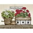 thumbnail image 2 of Spivey, Linda 24x19 Gold Ornate Wood Framed with Double Matting Museum Art Print Titled - Count Your Blessings Geraniums, 2 of 4