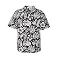 thumbnail image 3 of Balery Tropical Leaves Print Men's Hawaiian Shirts Short Sleeve Beach Shirt Relaxed Fit Vacation Button Down Shirts-Small, 3 of 9