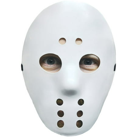 White Hockey Mask Adult Halloween Accessory