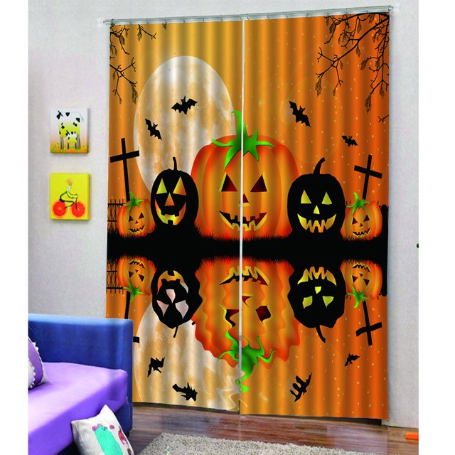 Cortina de dibujos animados para habitación Cortinas para tratamientos de ventana para dormitorio - Grande BLESIY Cortinas opacas