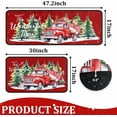 thumbnail image 2 of Merry Christmas Kitchen Rugs and Mats Set 2 PCS, Red Floral Kitchen Mats for Floor, Christmas Decorations for Home Kitchen (17"x47"+17"x30"), 2 of 6