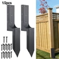 thumbnail image 4 of 4X4 Inch Wooden Leaning Mailboxs Heavy Duty Steel Fence Post Anchor Ground Spike 1Pc, 4 of 7