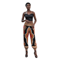 thumbnail image 5 of Bintarealwax Summer Women Pants African Wax Print High Waist Drawstring Loose Casual Trouser with Pockets WY10314, 5 of 5