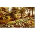 thumbnail image 1 of Ceramic Tile Mural-Peder Mork Monsted Country Painting 310. 60" w x 36" h using (15) 12 x 12 ceramic tiles, 1 of 3