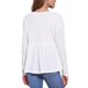 thumbnail image 3 of CAMISETA DE MANGA LARGA CON DOBLADILLO PEPLUM DE INSPIRE CHIC PARA MUJER TALLA XL BLANCA, 3 of 6