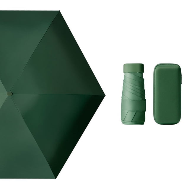 Seis Paraguas de Tarjeta Plegable Portátil de Bolsillo Cápsula Paraguas Anti-Ultravioleta para Lluvia y Brillo Paraguas de Protección Solar, A