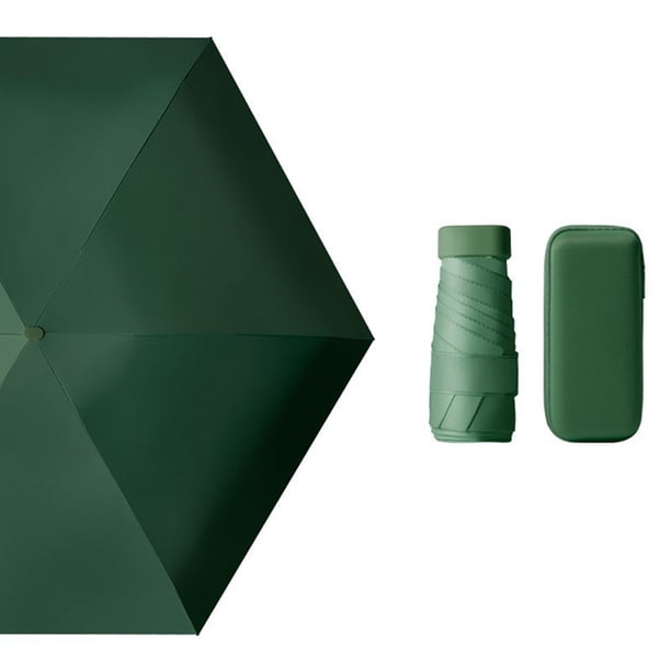 Seis Paraguas de Tarjeta Plegable Portátil de Bolsillo Cápsula Paraguas Anti-Ultravioleta para Lluvia y Brillo Paraguas de Protección Solar, A