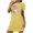 Yellow, variant on Cxenplz Nightgowns for Women Short Sleeve T Shirt Sleep Dress Comfy Round Neck Sleepshirt Sleepwear Halloween Print Lounge Pullovers Nightshirt