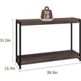 thumbnail image 2 of 40" Slatted Console Table with 2 Tiers, Farmhouse Sofa Table for Living Room & Entryway, 2 of 6