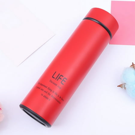 

304 Stainless Steel Double-layer Vacuum Cup Straight Type Business Insulated Water Bottle 500ml Red