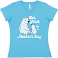 thumbnail image 3 of Inktastic Our First Mothers Day with Polar Bears Women's V-Neck T-Shirt, 3 of 5