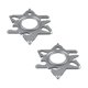 thumbnail image 1 of 2pc Portable Multifunction Snowflake Wrench Alloy Steel Hexagonal Universal 15 In 1 Octagonal Screw, 1 of 5