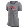 thumbnail image 2 of Women's Fanatics Heathered Gray Atlanta Falcons Drop Back Modern T-Shirt, 2 of 3