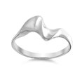 thumbnail image 1 of Wave Petite Small Women's Ring .925 Sterling Silver Band Jewelry Female Male Unisex Size 8, 1 of 4