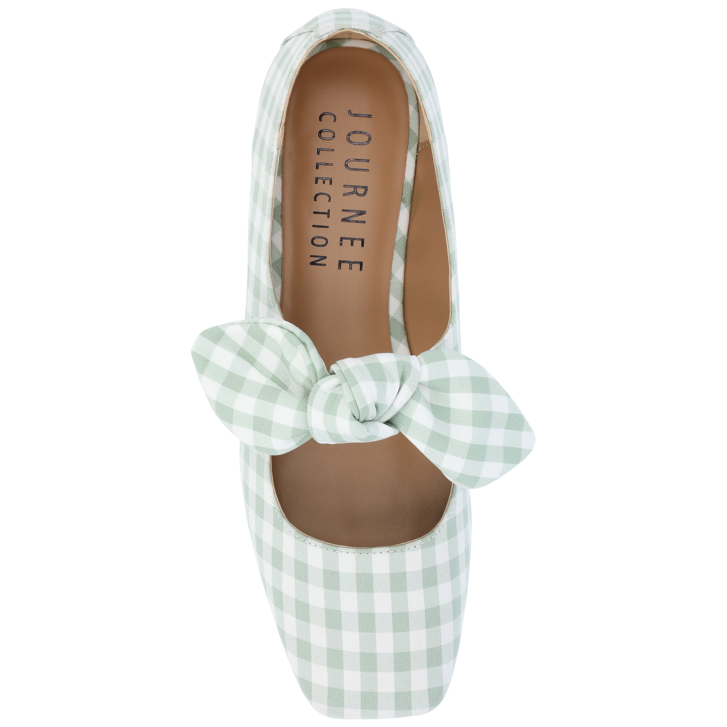 Journee Womens Seralinn Mary Jane Slip On Square Toe Dress Flats