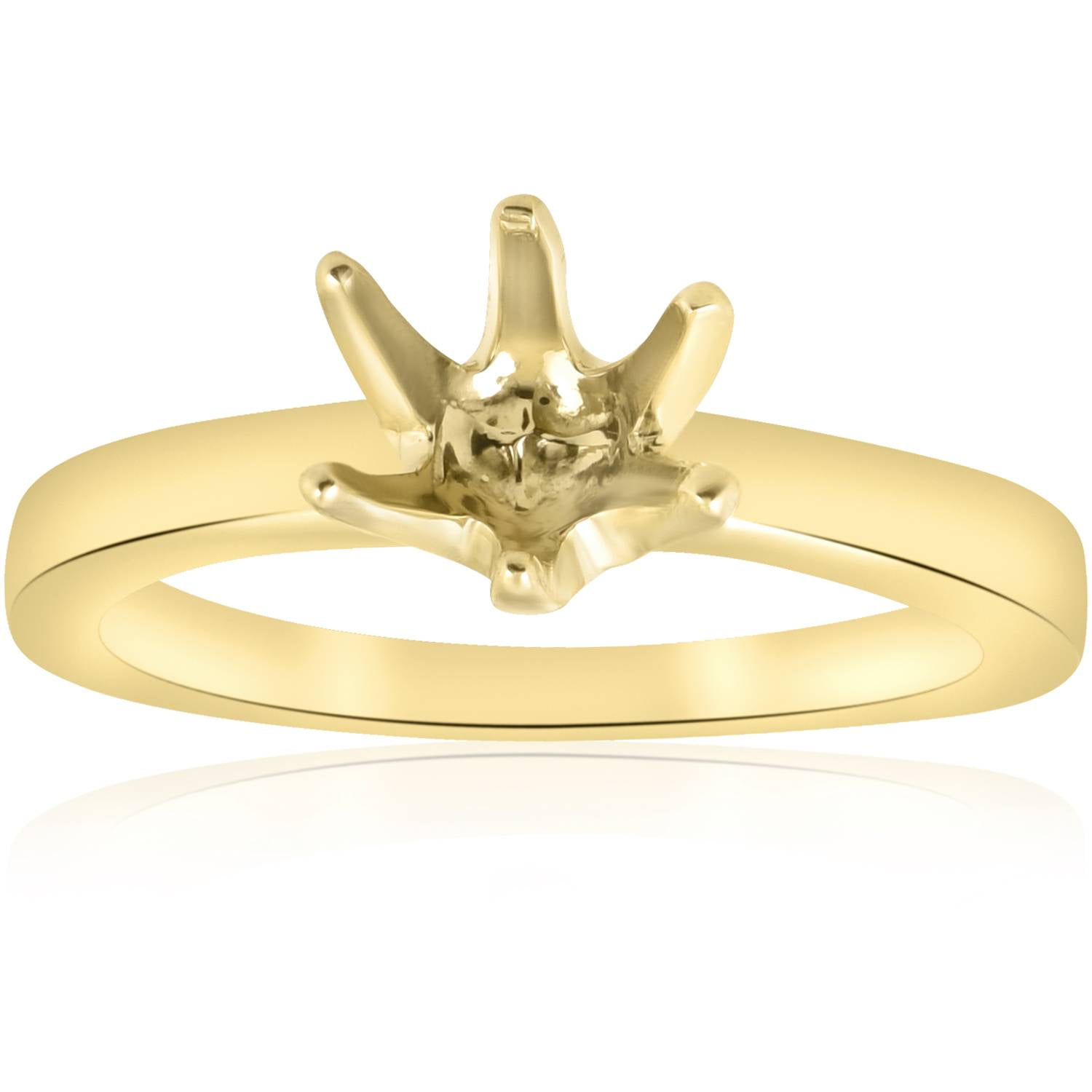 Hot Sale 10K Yellow Gold Settings Round 8mm Semi Mount Solitaire Engagement Ring Hot Sale 10K Yellow Gold Settings Round 8mm Semi Mount Solitaire Engagement Ring