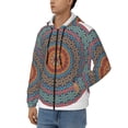 thumbnail image 3 of Uemuo Mandala for Men's Fashion Full-zip Hoodies & Sweatshirts with Kangaroo Pocket, Zip-up Hooded Sweatshirt, Moisture Wicking & Breathable-Large, 3 of 5