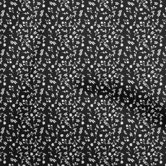 oneOone Cotton Poplin White Fabric Florals Dress Material Fabric Print Fabric By The Yard 42 Inch Wide