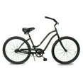 thumbnail image 2 of Tracer 26 inch Beach Cruiser Bikes for Women,Coaster Brake,Single Speed,Matte Black,Moon-type Handlebar, 2 of 8