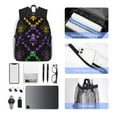 thumbnail image 6 of Easygdp Mardi Gra Geometric Casual Laptop Backpack, Large Capacity Schoolpack for School, Travel, Business, 6 of 8