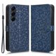 thumbnail image 1 of Funda de piel con estampado de lunares y billetera para Samsung Galaxy A55 5G - Plateada s202412245585, 1 of 5