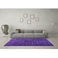 thumbnail image 3 of Ahgly Company Indoor Square Abstract Purple Contemporary Area Rugs, 5' Square, 3 of 4