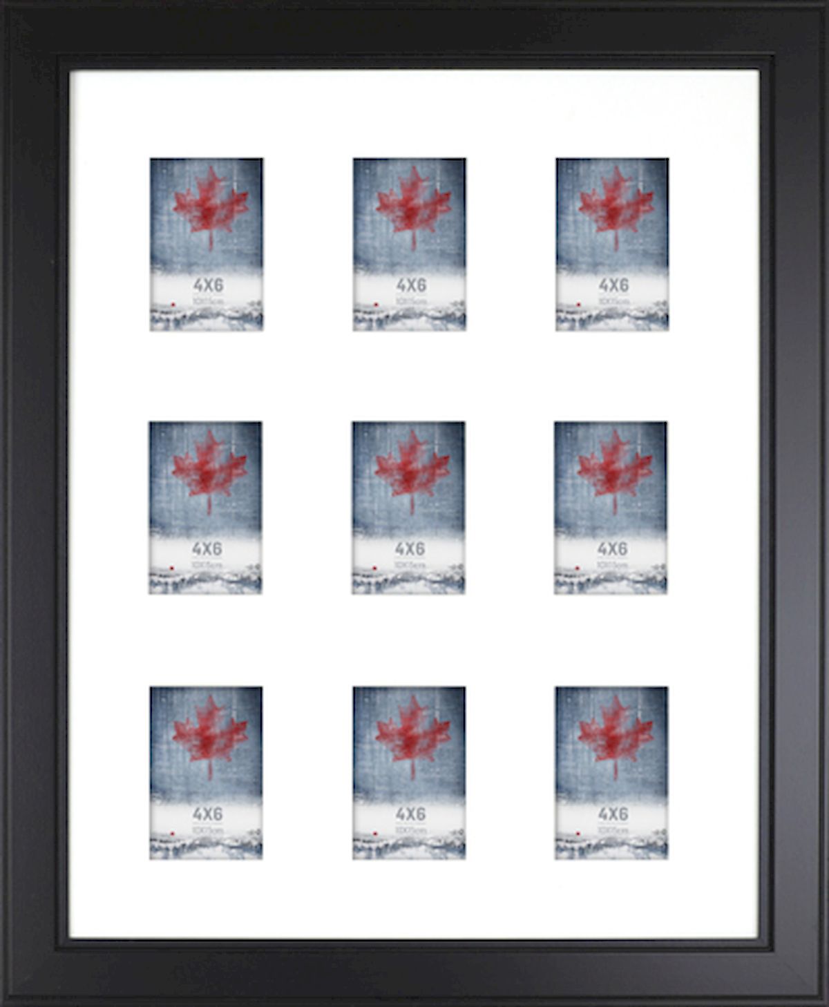 Black Framed Displays 9 Photo Frame
